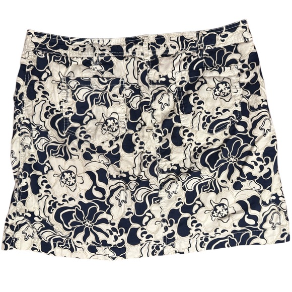 Laura Scott Floral Print Skort in Navy and White size 12 - Picture 2 of 5